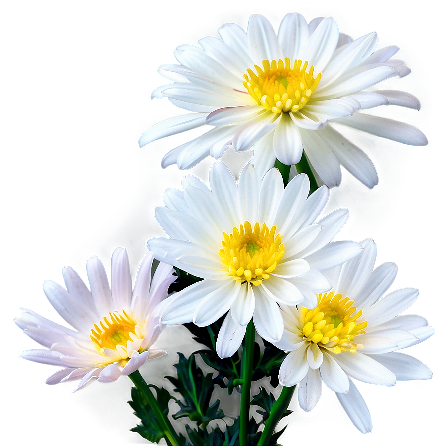 White Chrysanthemums Flowers Png 2