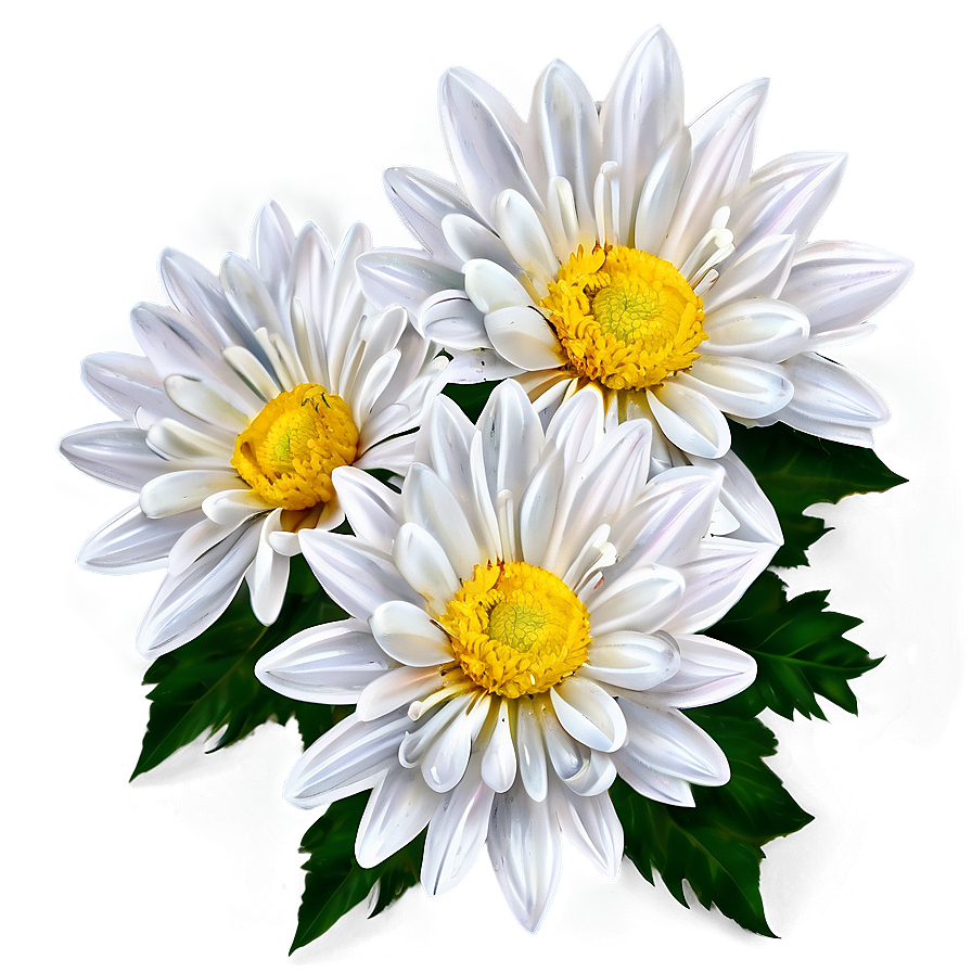 White Chrysanthemums Flowers Png 42