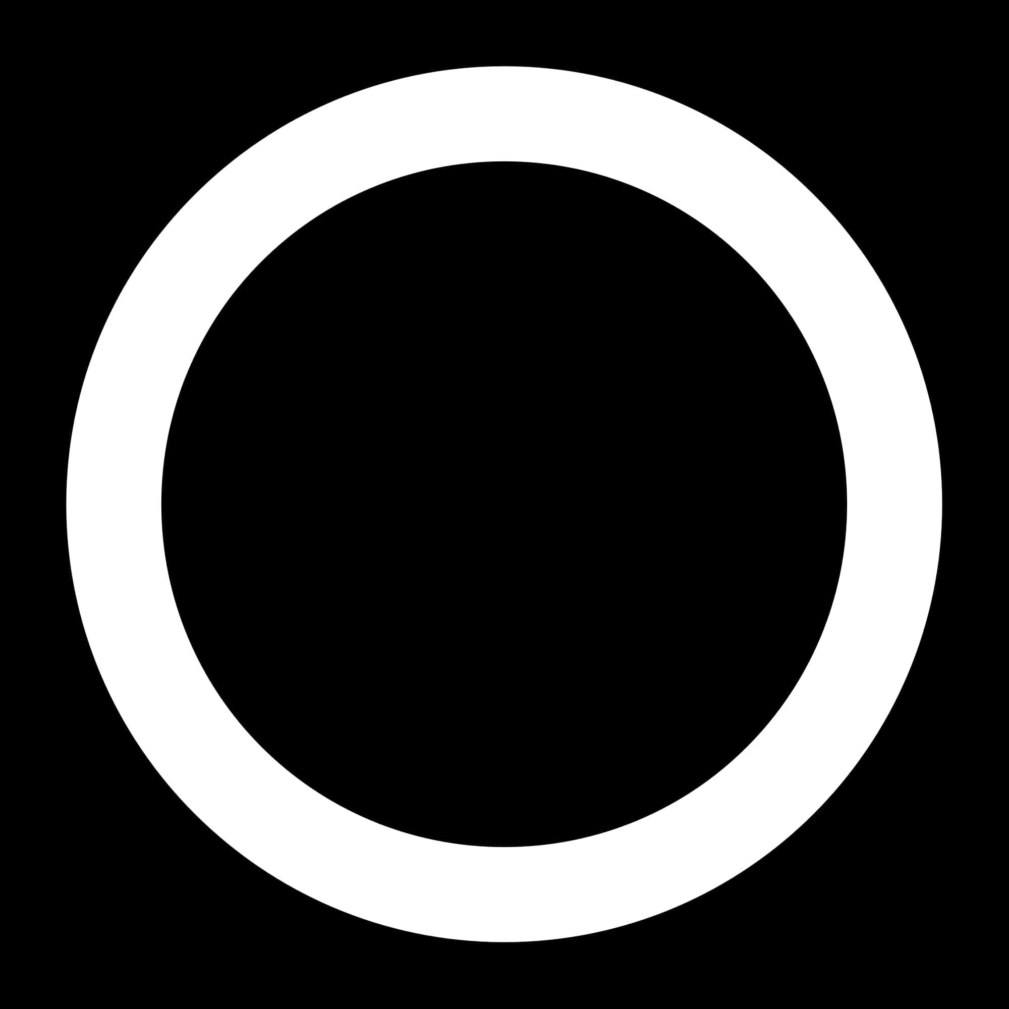 White Circle Black Background