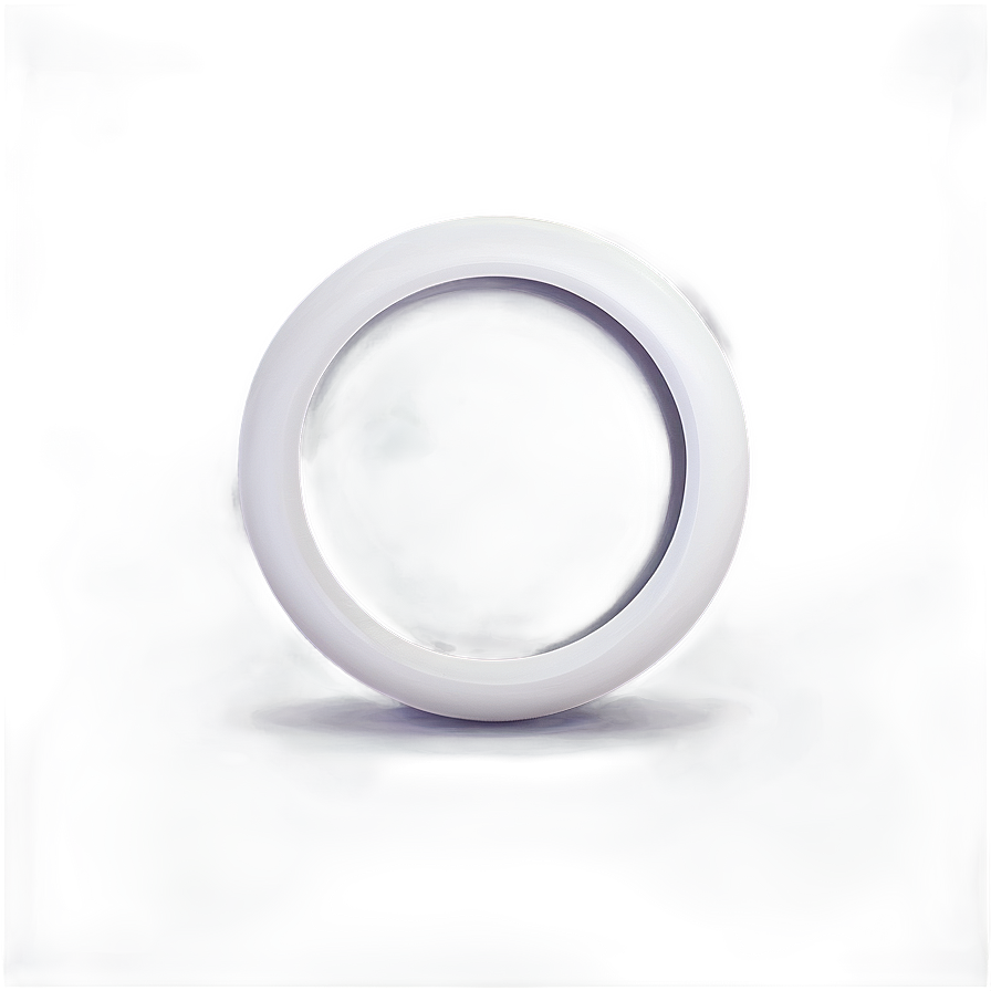 White Circle Button Png 05042024