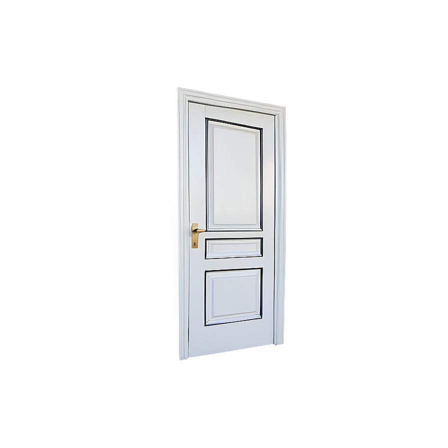 White Closed Door Graphic Png 06292024