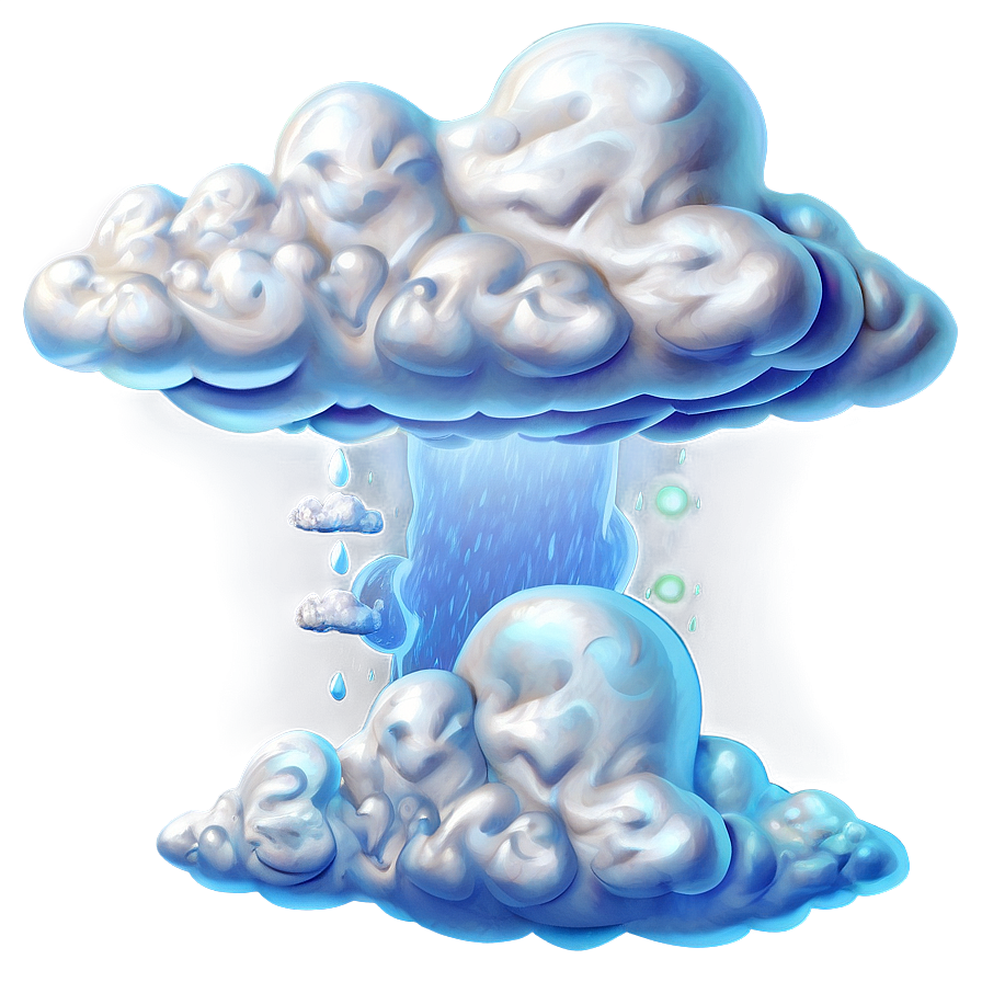 White Cloud Artwork Png 24