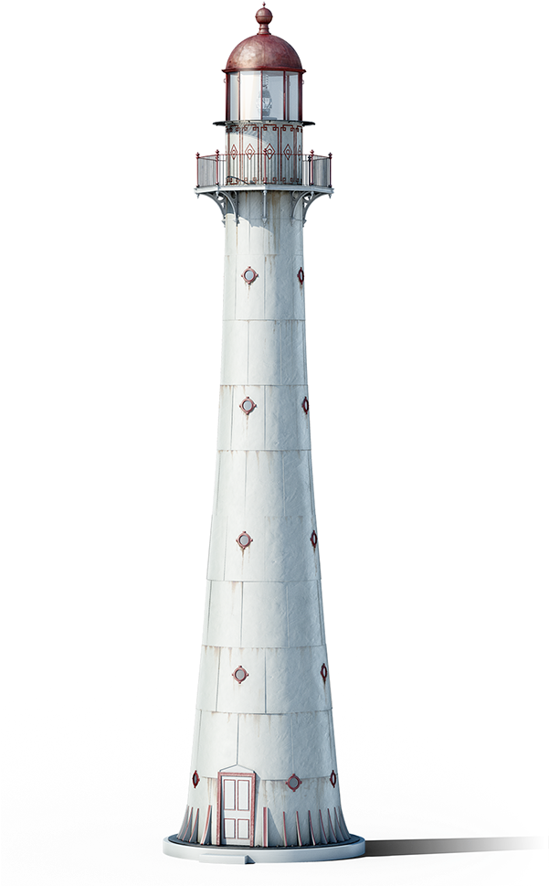 White Coastal Lighthouse