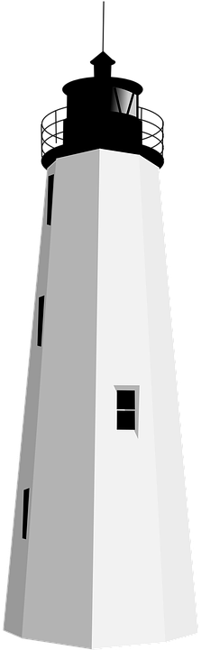 White Coastal Lighthouse Vector