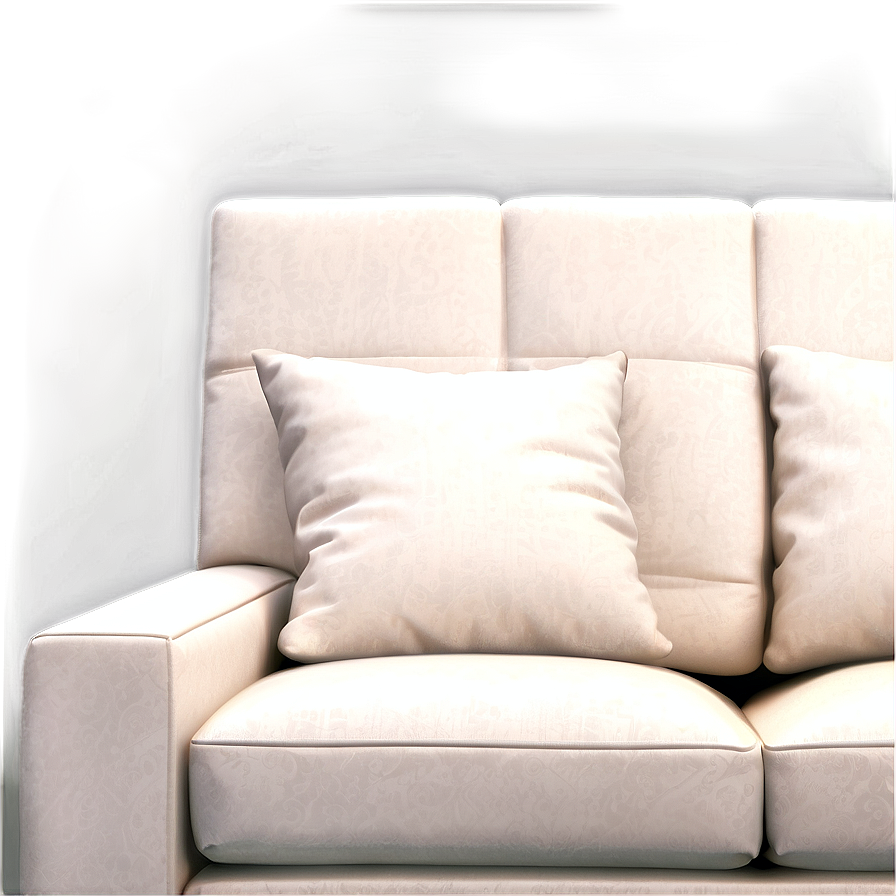 White Couch In Minimalist Interior Png 45