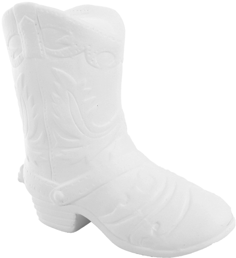 White Cowboy Boot Graphic