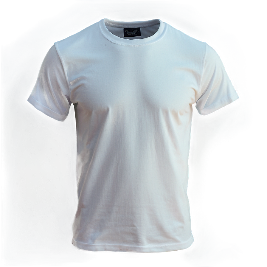 White Crew Neck T-shirt Png Moj83