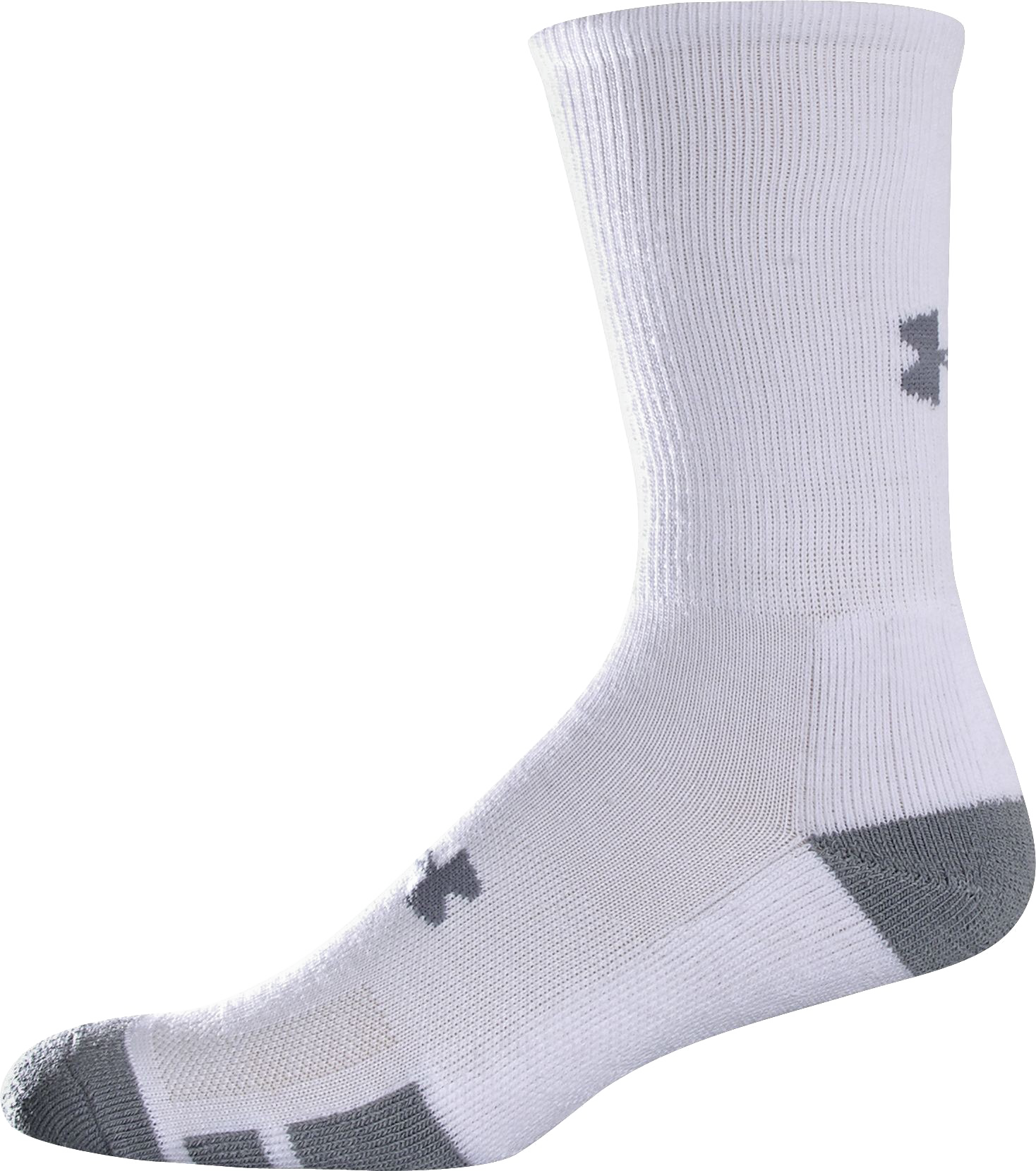 White Crew Sockwith Grey Accents