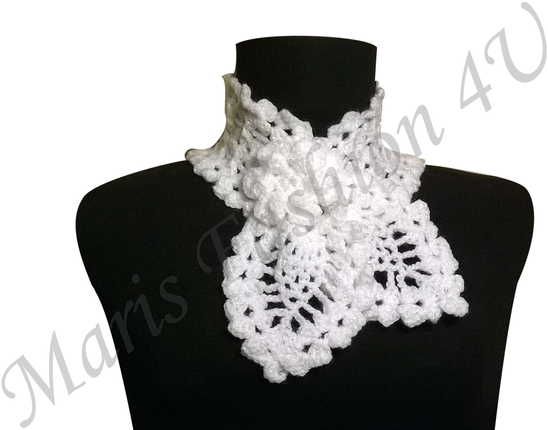 White Crochet Necklace Mannequin