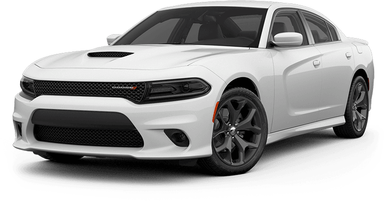 White Dodge Charger Modern Muscle Car