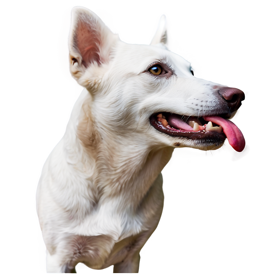 White Dog Licking Png 06262024