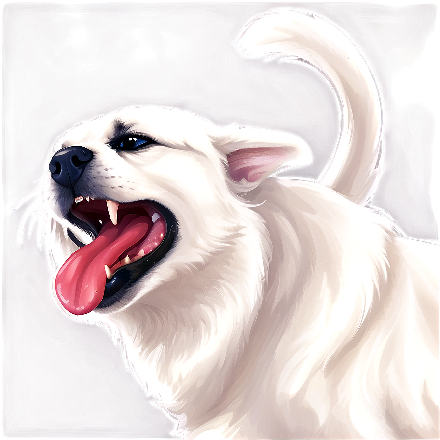 White Dog Licking Png Yuu33