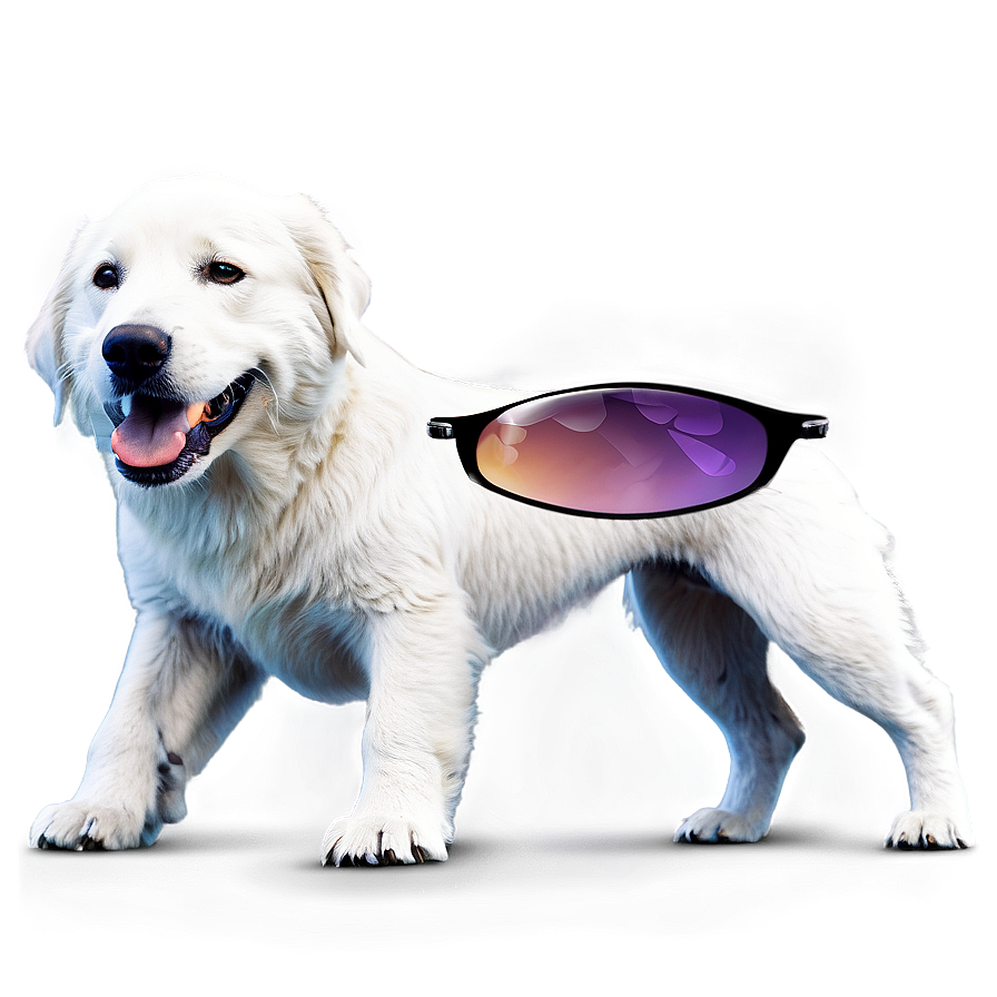 White Dog With Sunglasses Png Awm