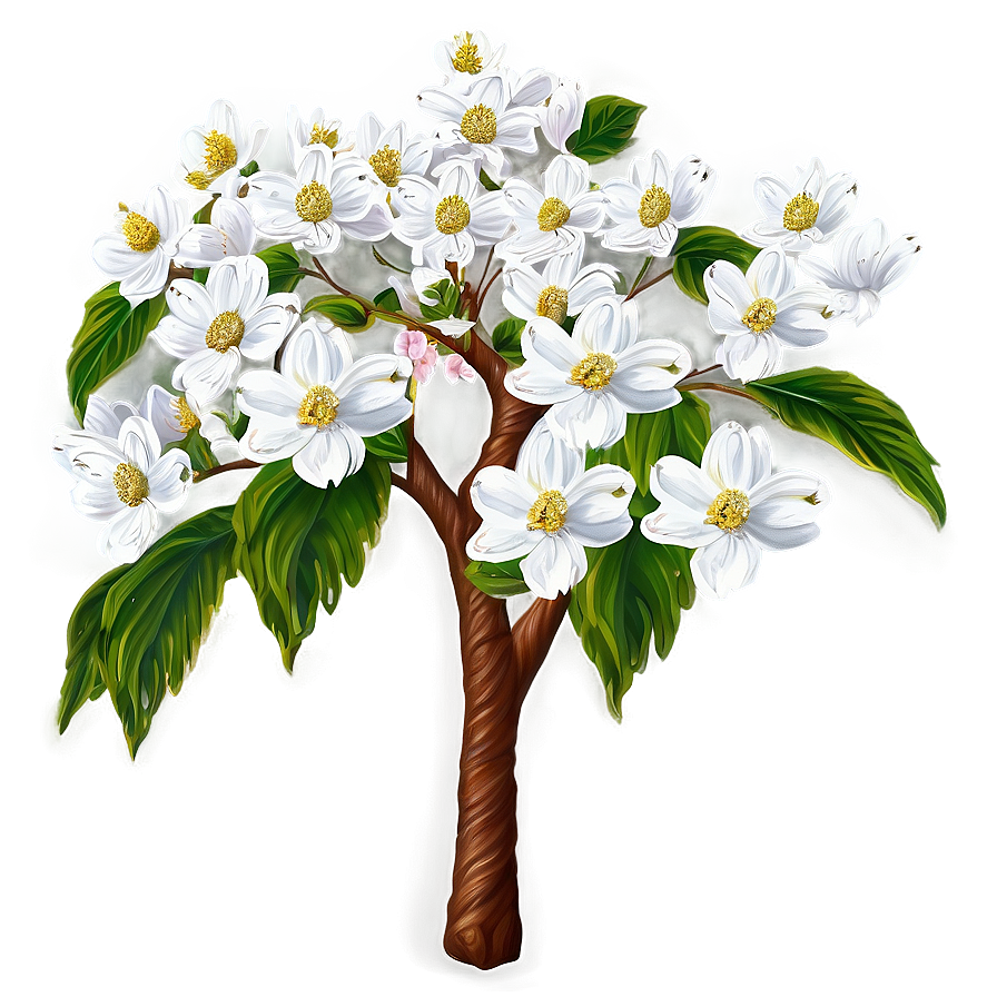 White Dogwood Tree Png 06282024