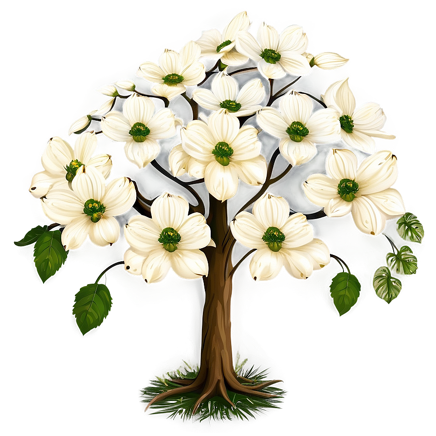 White Dogwood Tree Png Gkj58