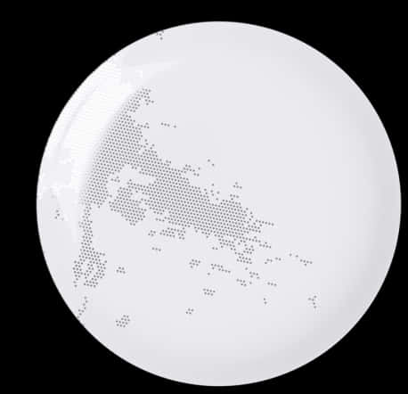 White Dotted Sphere Graphic