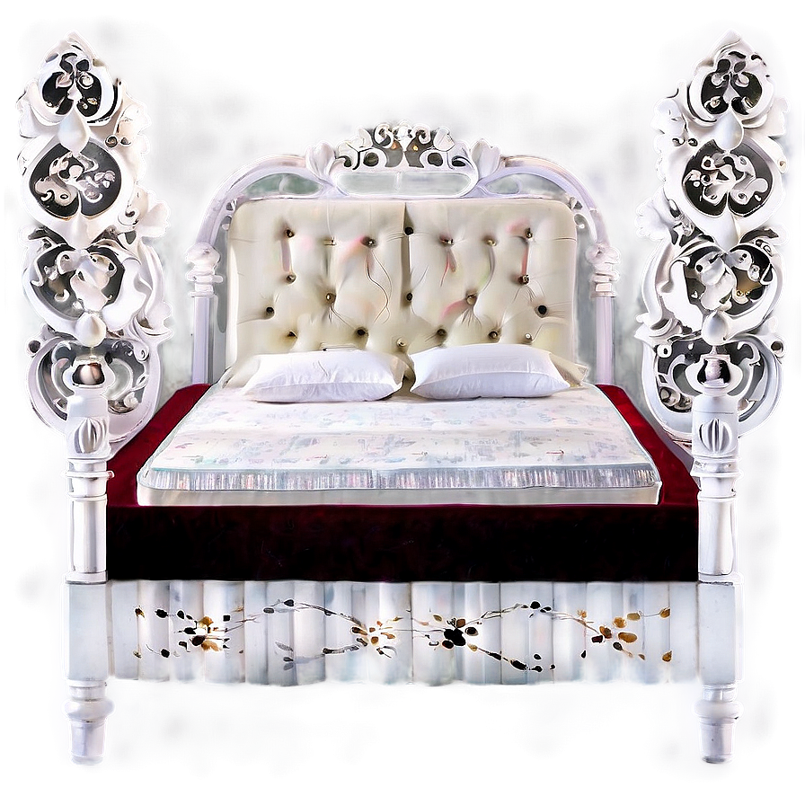 White Double Bed Png Xxw