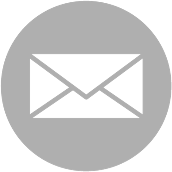 White Email Icon Circle Background