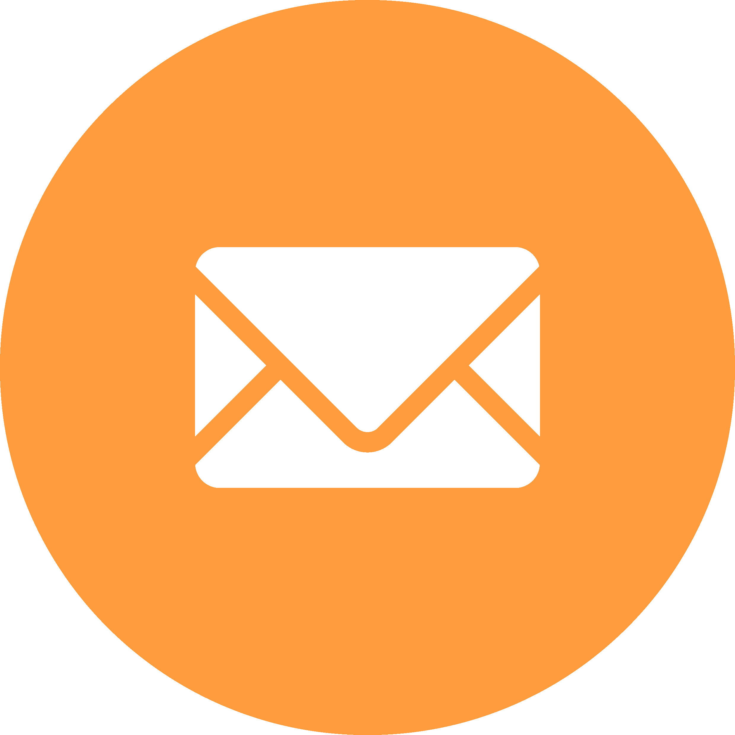 White Email Icon Orange Background