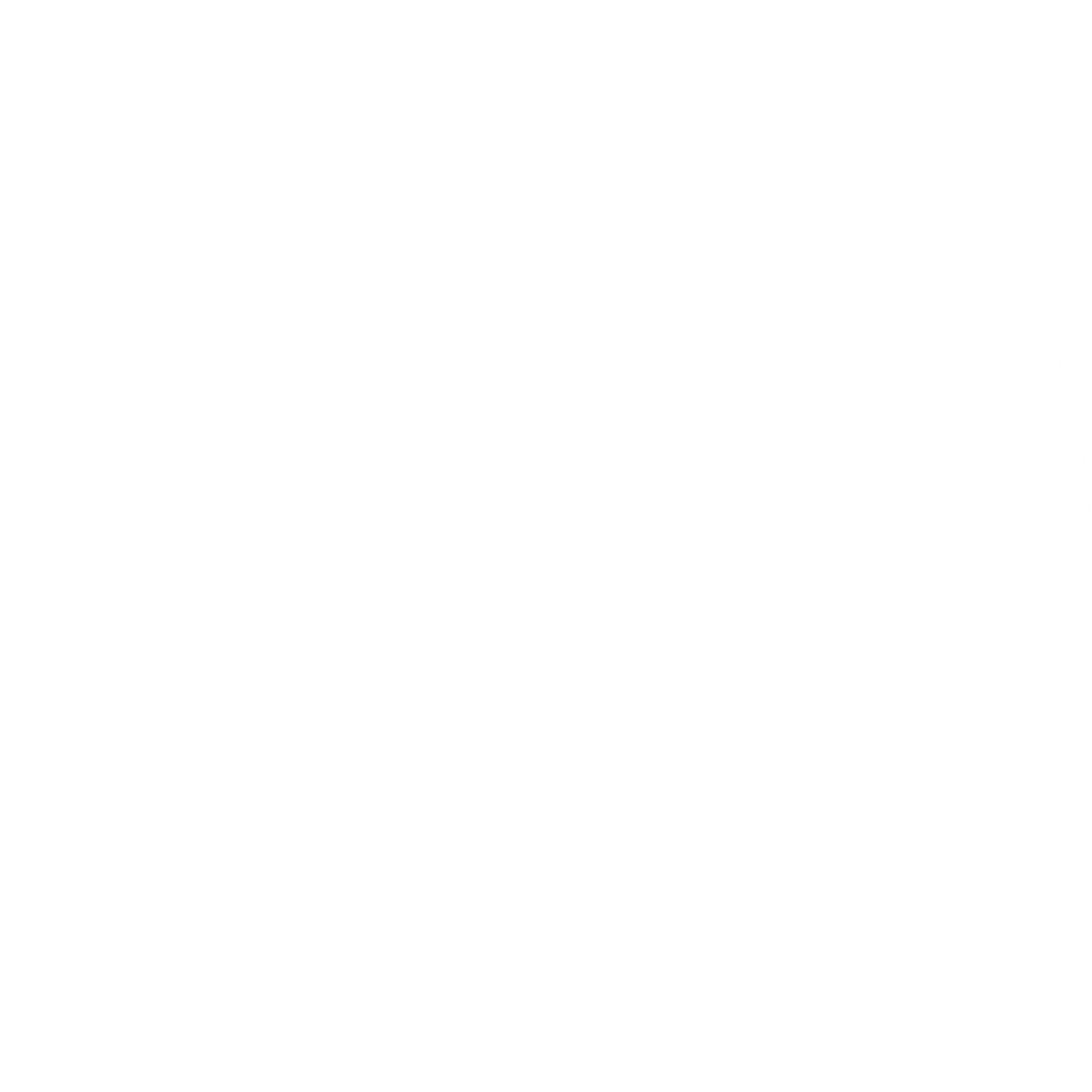 White Email Icon Simple Design