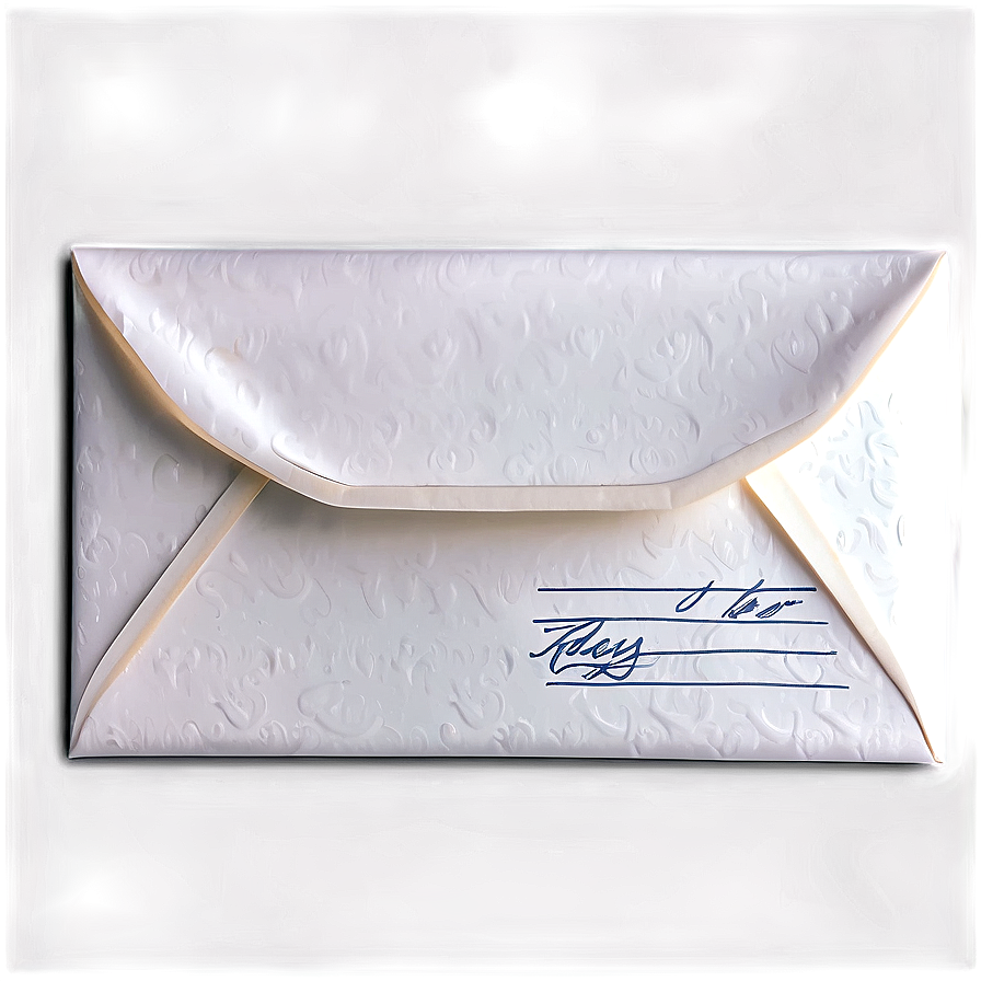 White Envelope With Corner Embossing Png 55