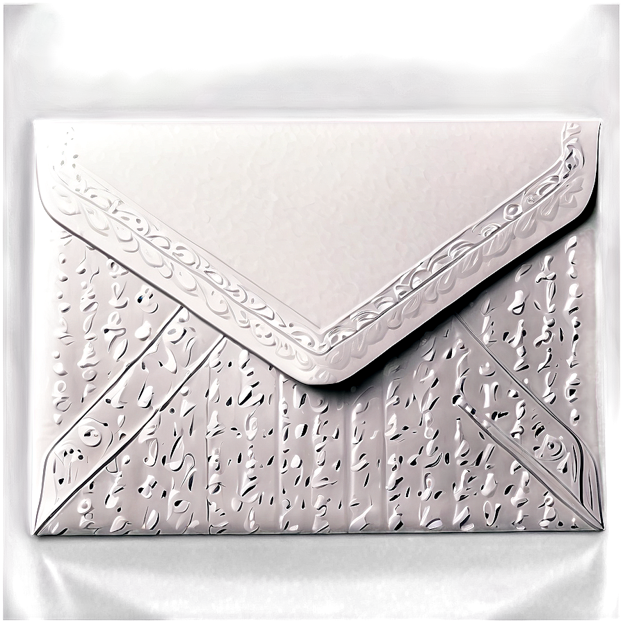 White Envelope With Corner Embossing Png Yur55