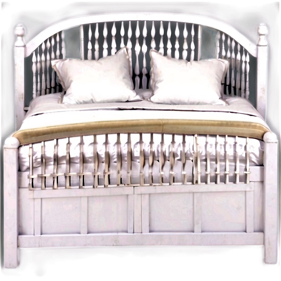 White Farmhouse Bed Png 70