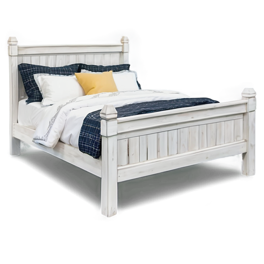 White Farmhouse Bed Png Ykg84