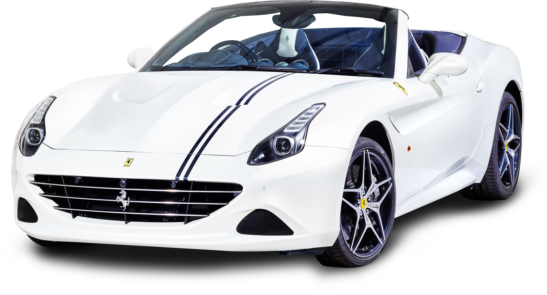 White Ferrari Convertible Sports Car
