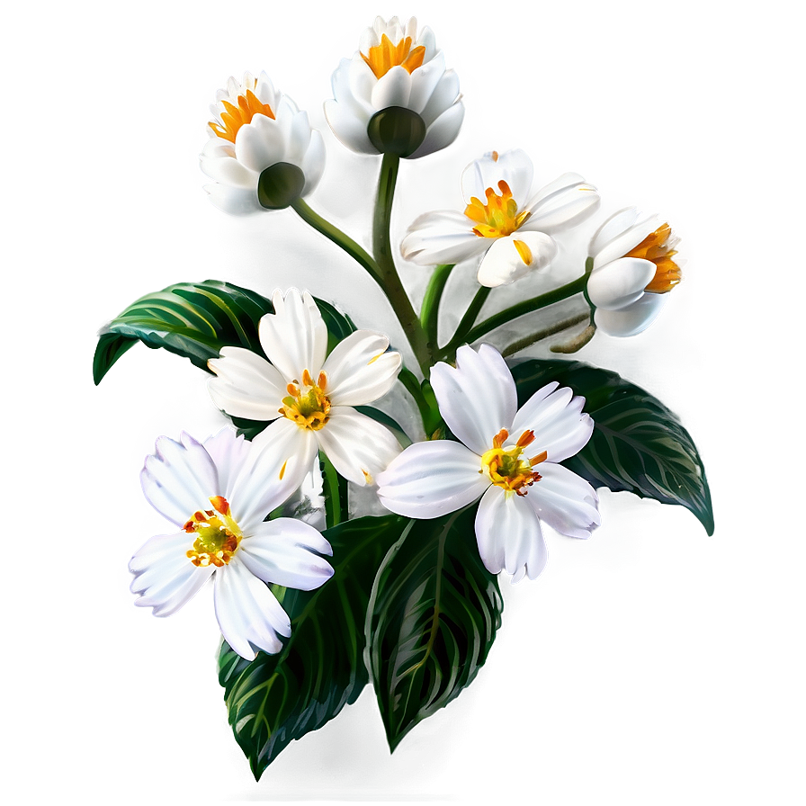 White Flower Cluster Png Fhd