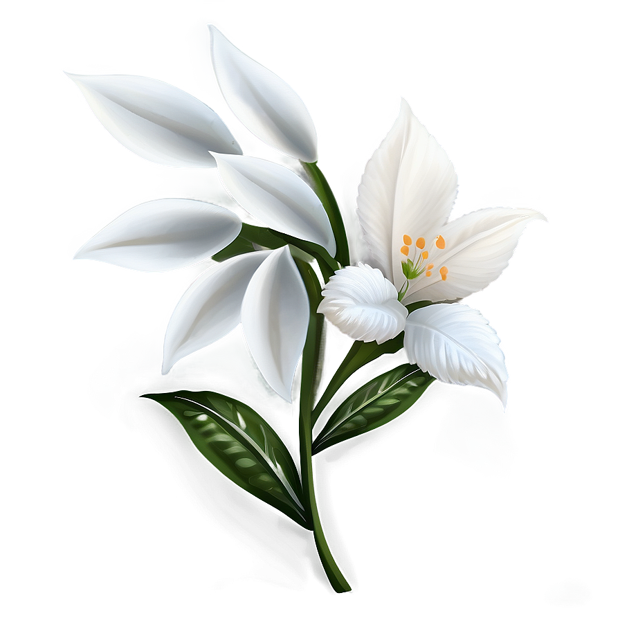 White Flower Decoration Png 30