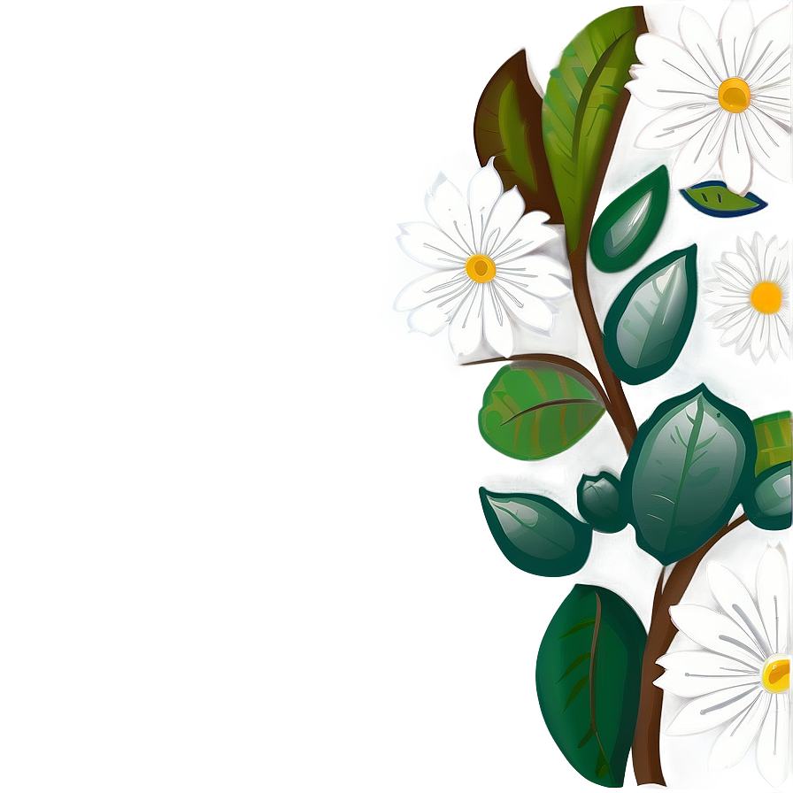 White Flower Drawing Png Crs