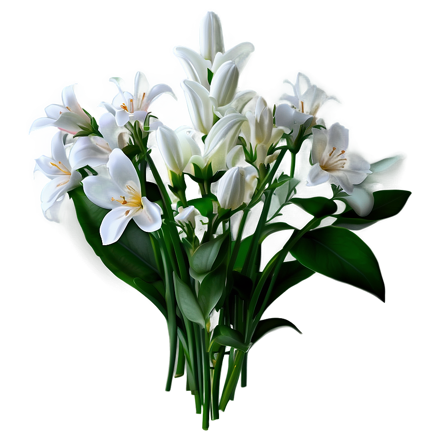 White Flowers Bouquet Png 05242024