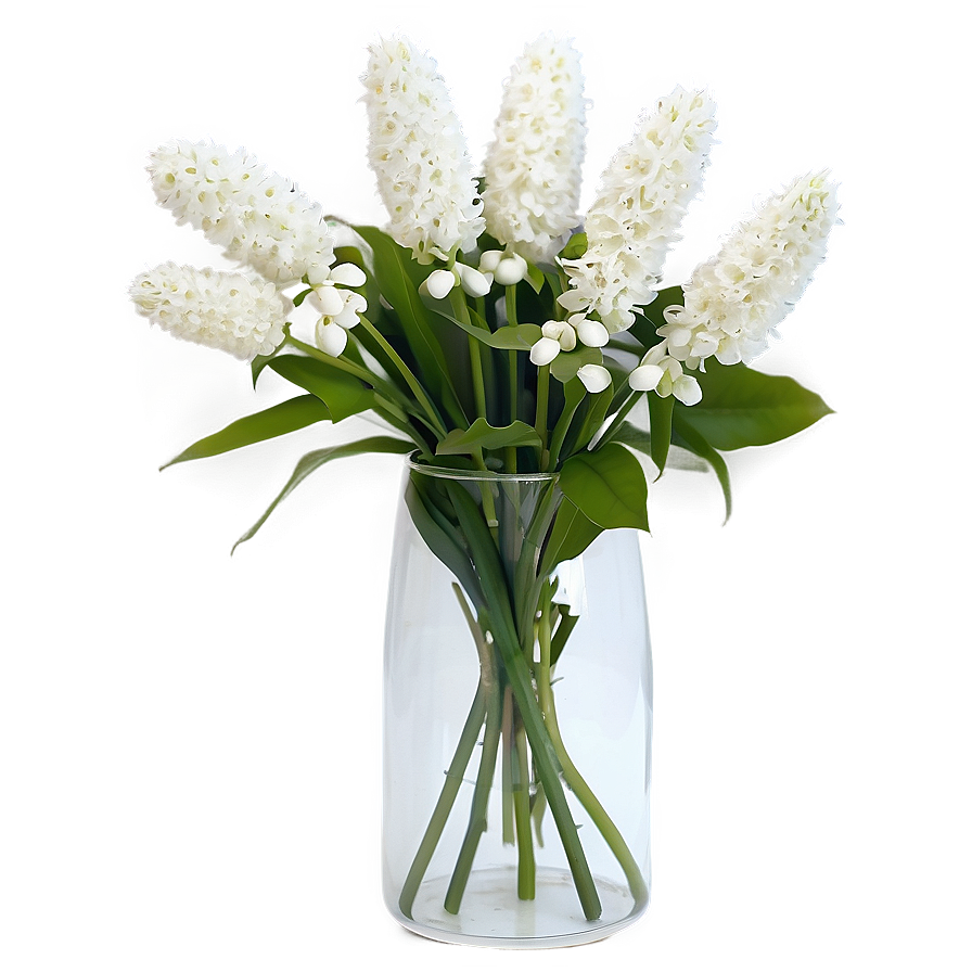 White Flowers In Vase Png Ucp10