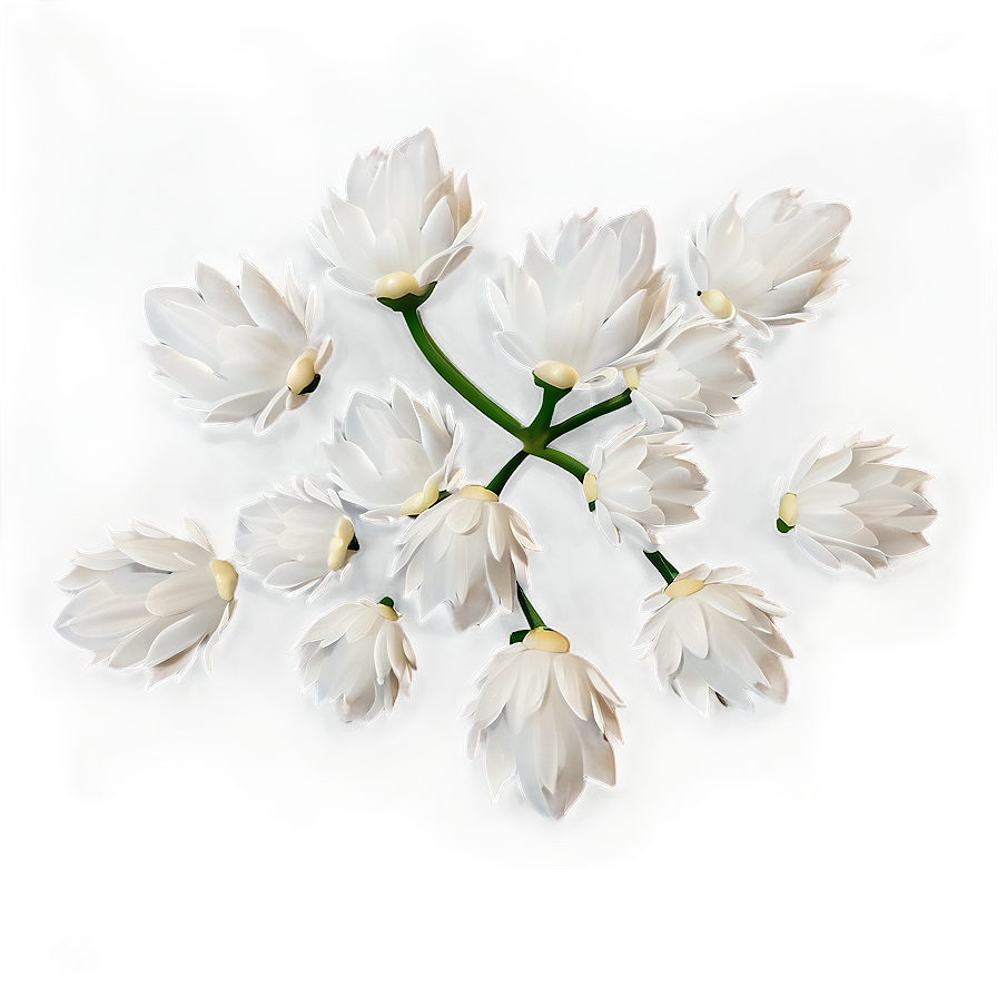 White Flowers Petals Png Ebo