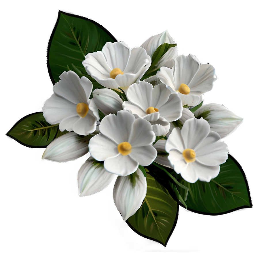 White Flowers Wedding Decor Png 64