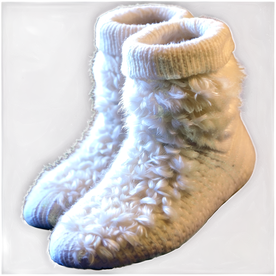 White Fluffy Socks Png 77