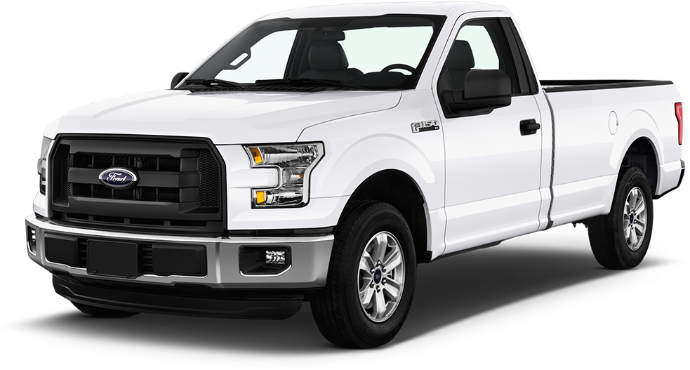 White Ford F150 Pickup Truck