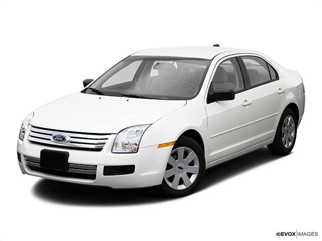 White Ford Fusion Side View