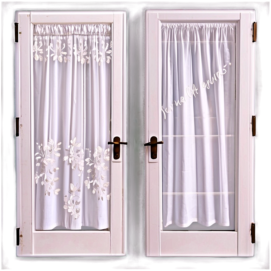 White French Door Curtains Png 25