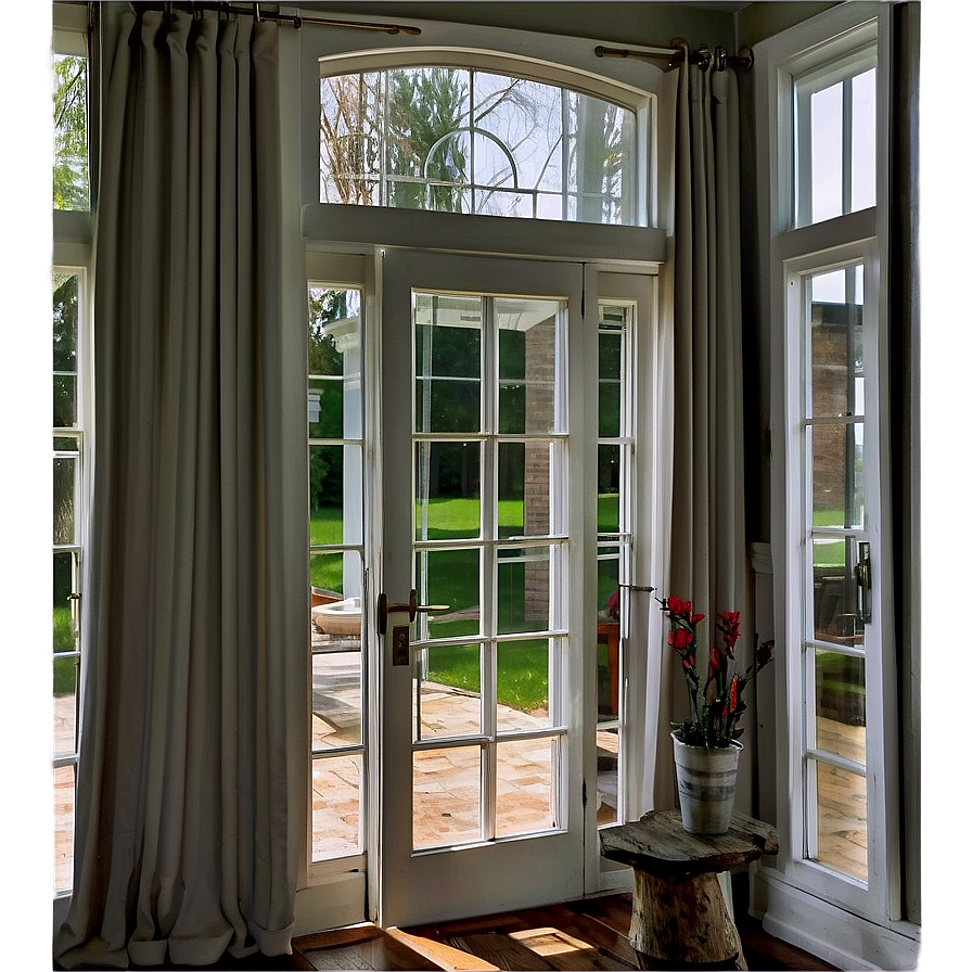 White French Door Curtains Png Agp47