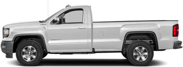 White G M C Pickup Truck Side View