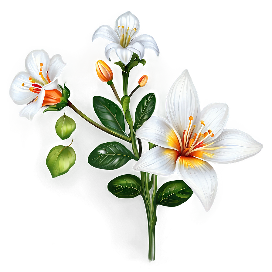 White Garden Flower Png 82