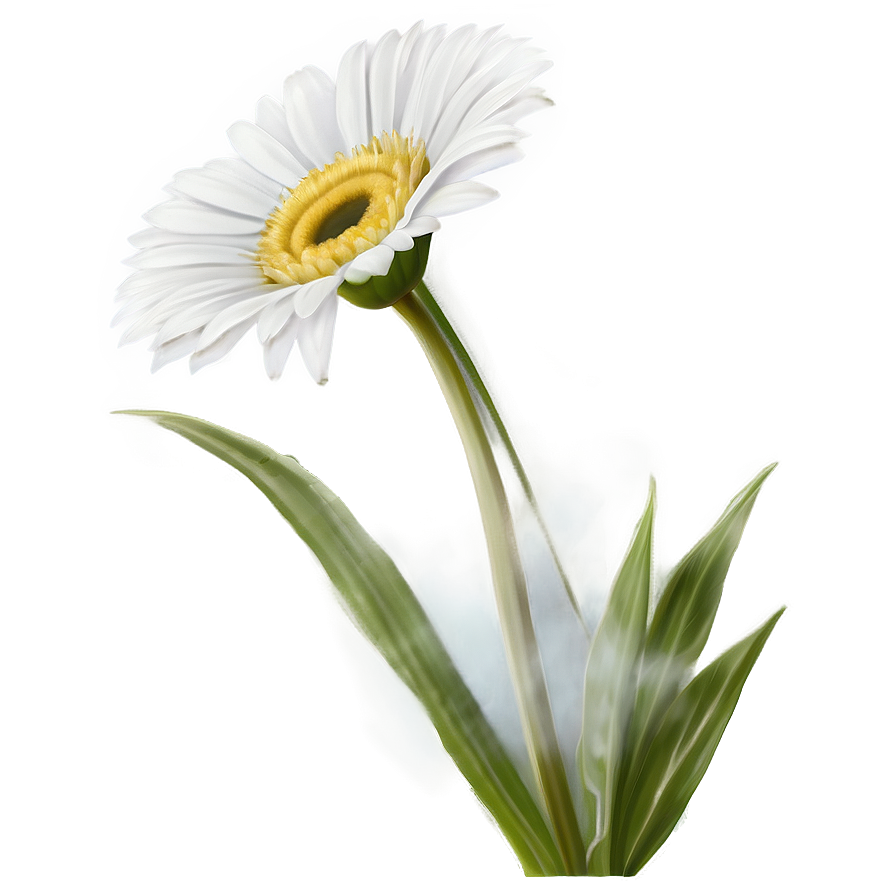 White Gerbera Flower Png 05242024