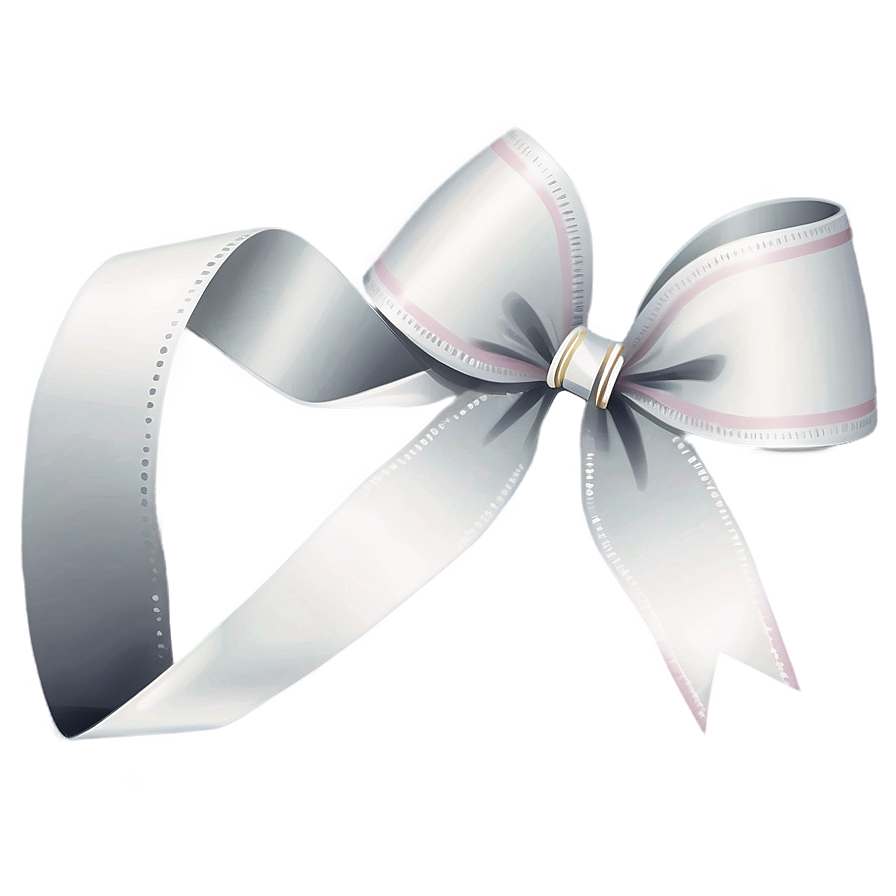 White Gift Ribbon Png 06242024