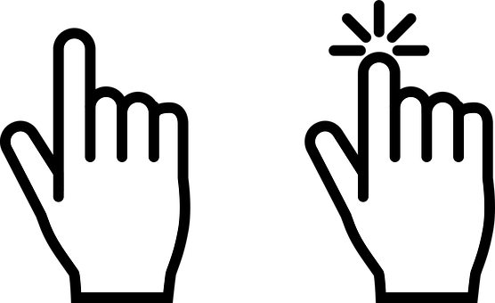 White Hand Gestures Black Background