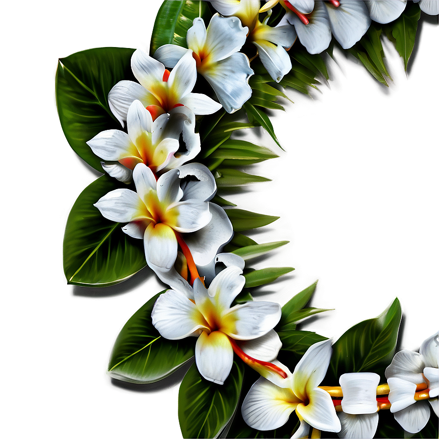 White Hawaiian Lei Png 86