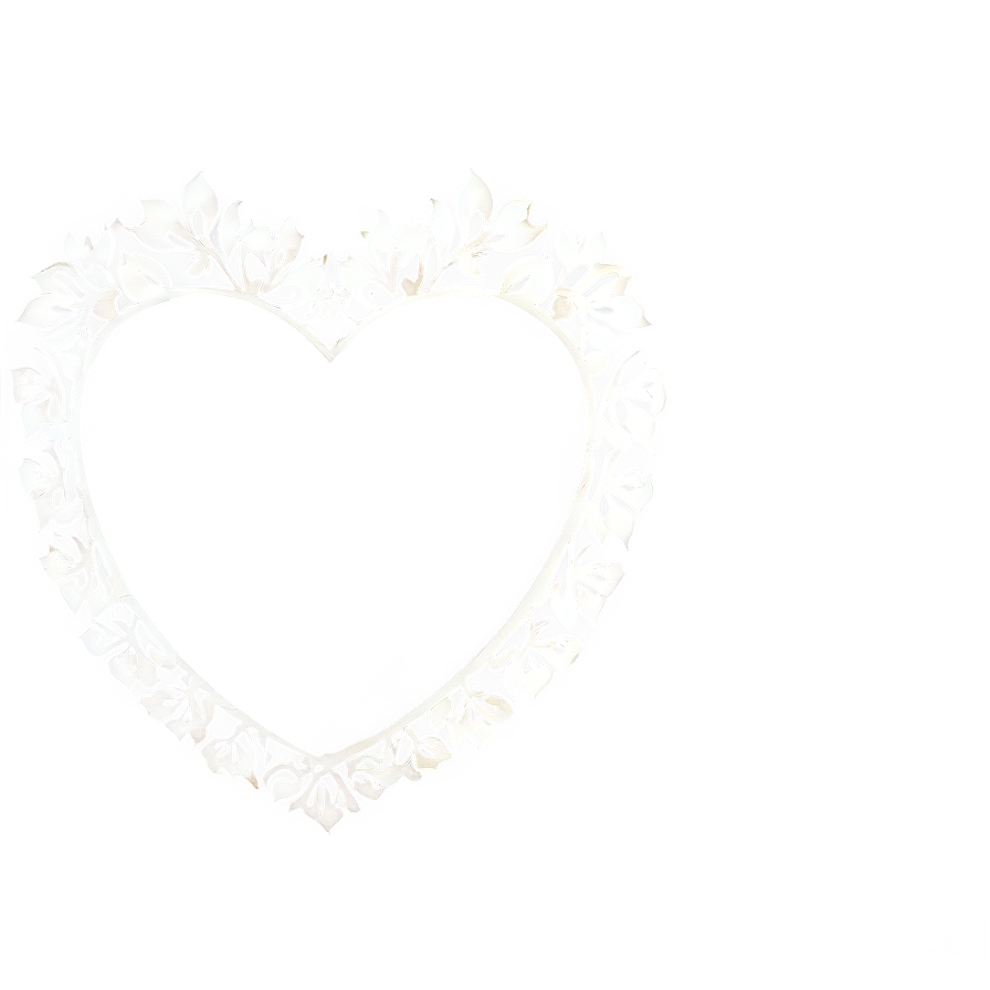 White Heart Border Png Cwu28