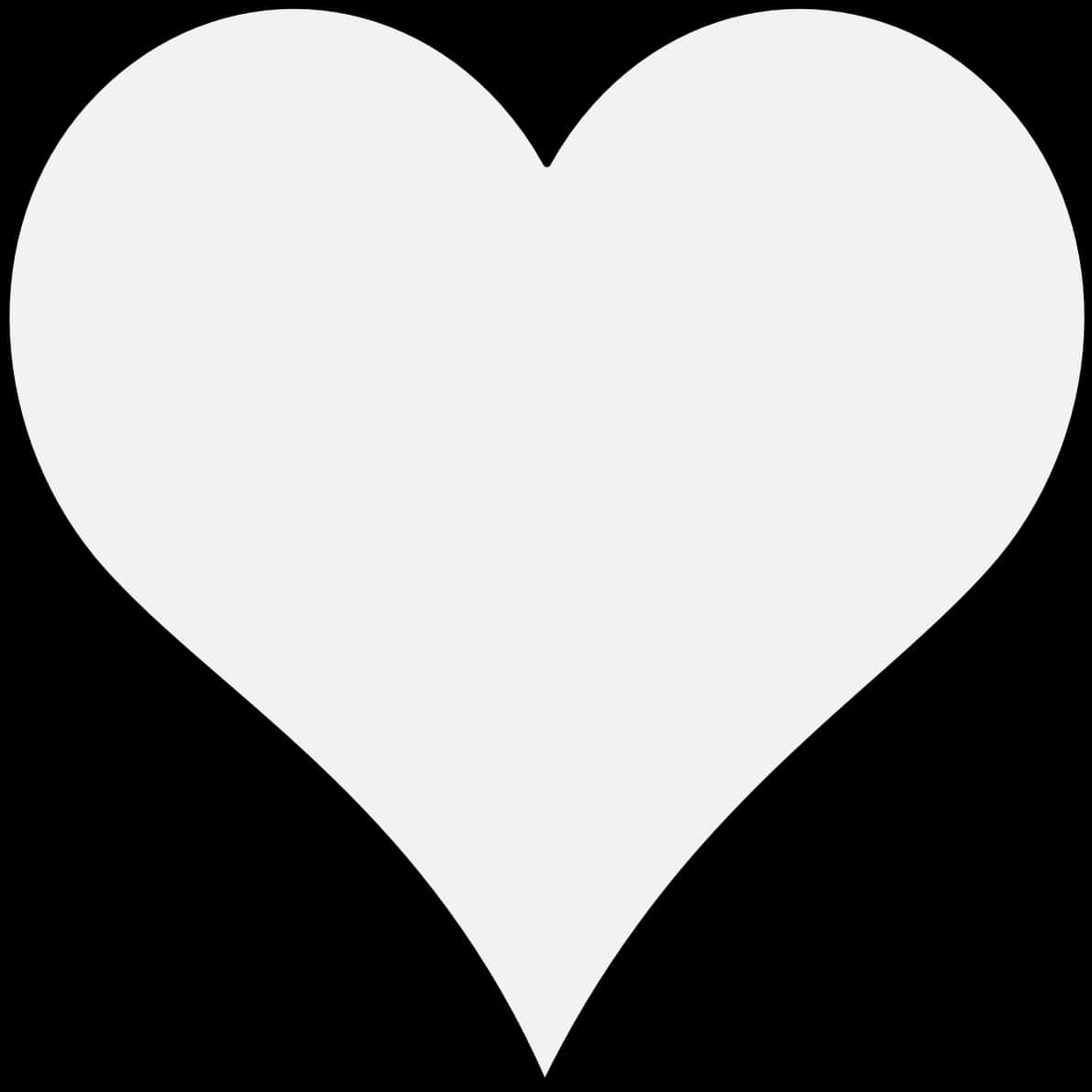 White Heart Icon Simple Graphic