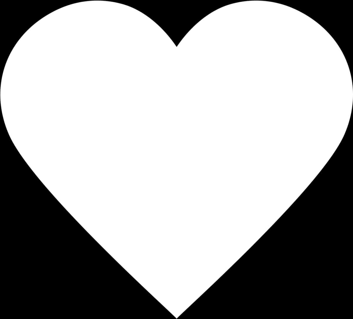 White Heart Shape Graphic